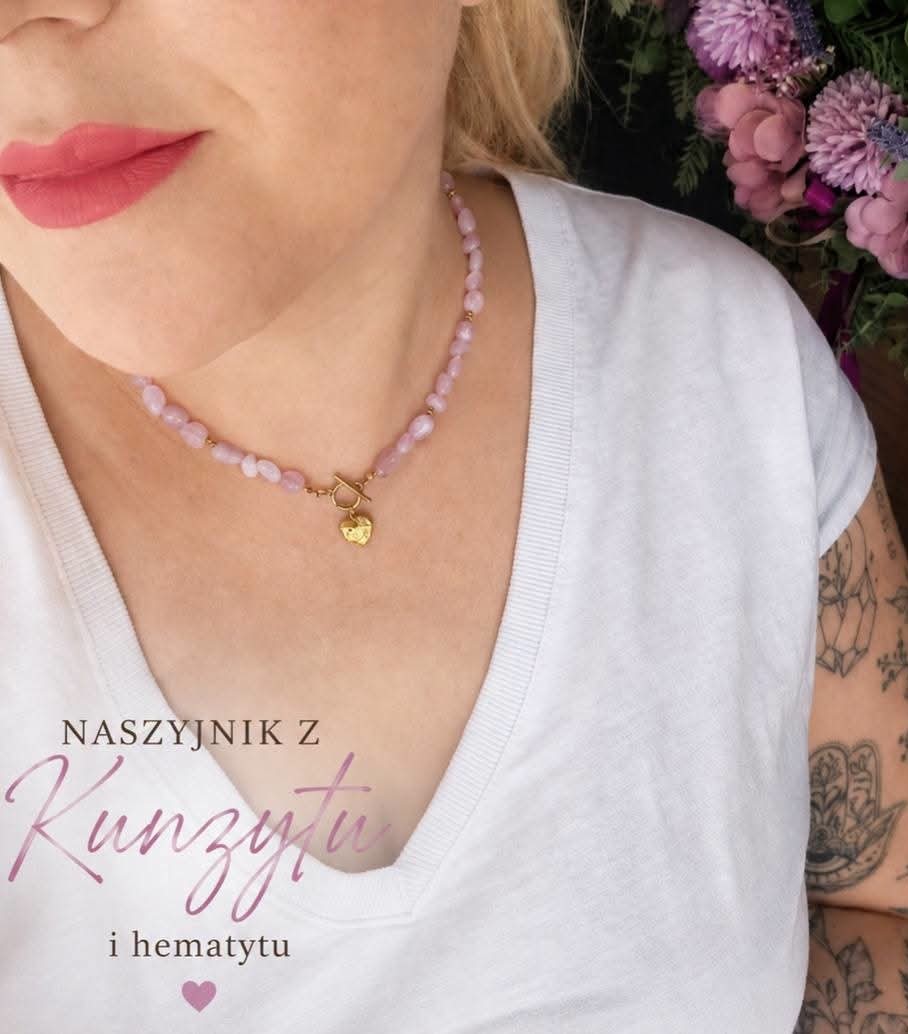 Naszyjnik "Kunzytowa delikatność'' - obrazek 2